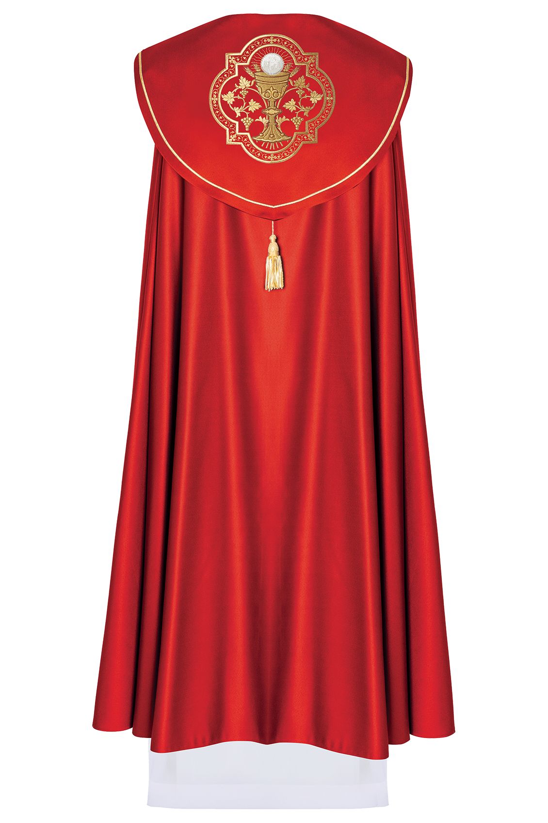 Kapa bogato haftowana, kielich - czerwona (16H) - KAPY LITURGICZNE - zdjęcie 2 - Kapa bogato haftowana, kielich - czerwona (16H)