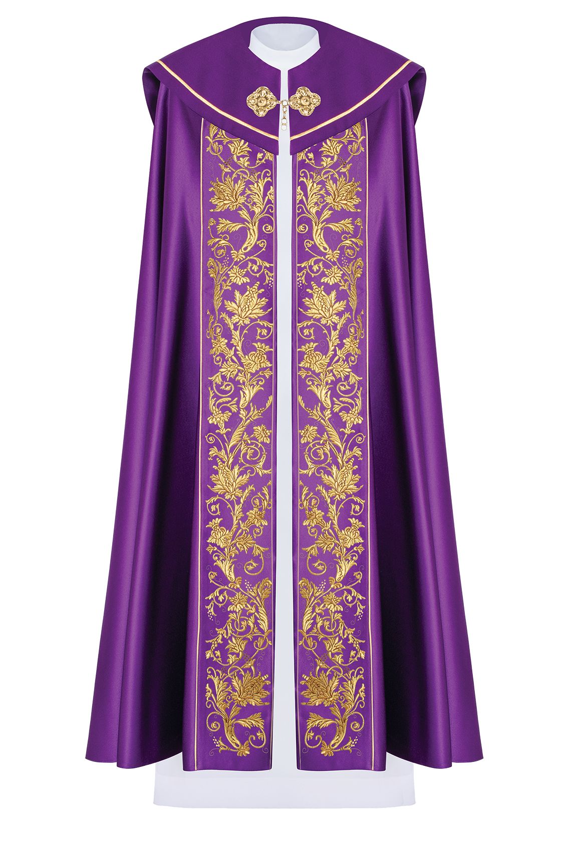 Kapa bogato haftowana, kielich - fioletowa (17H) - KAPY LITURGICZNE - Nowość