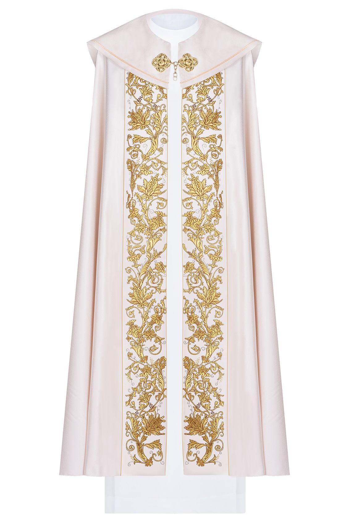 Kapa bogato haftowana, kielich - ecru (18H) - KAPY LITURGICZNE - Nowość