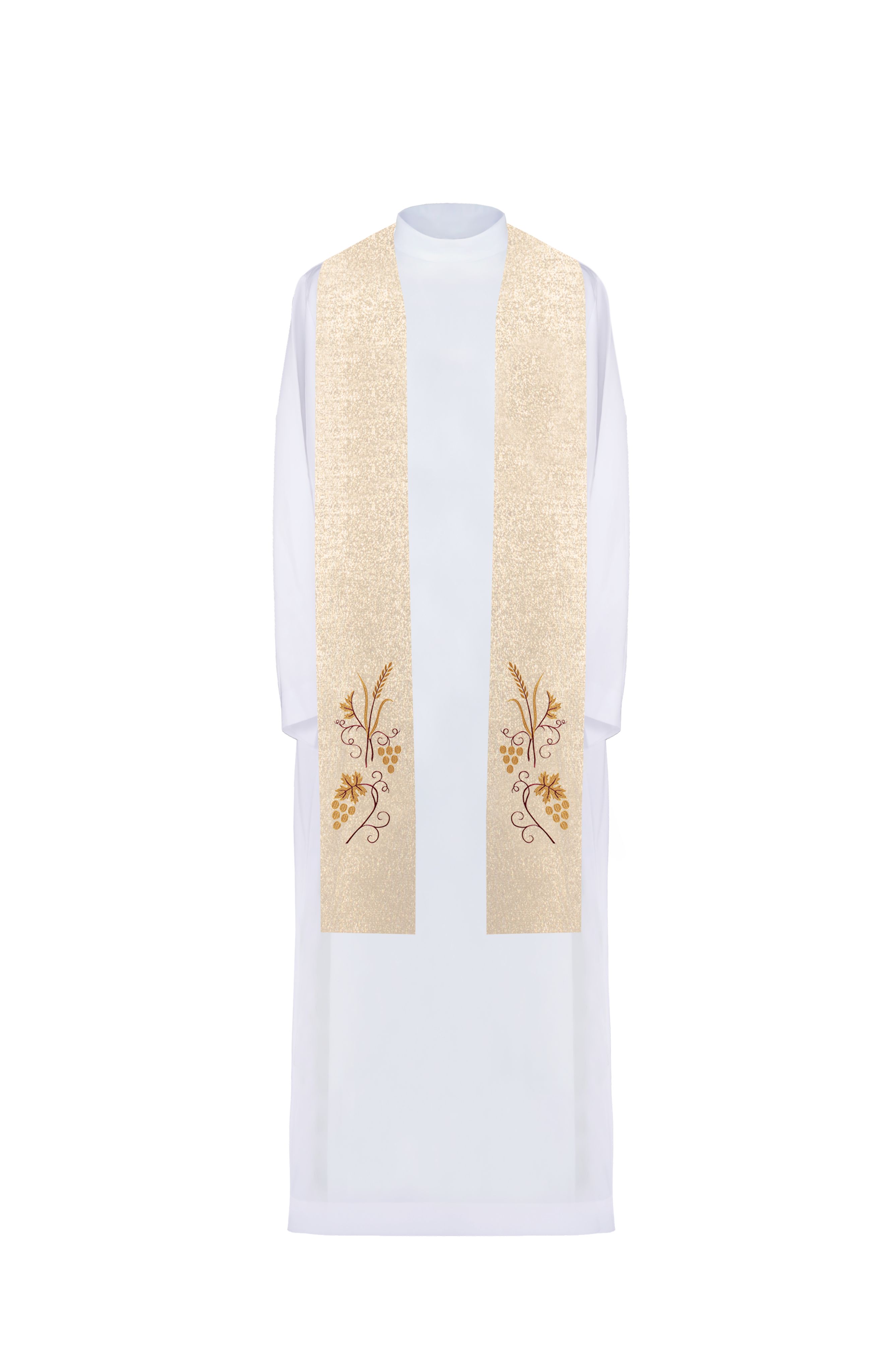 Stuła kapłańska haftowana złota (13H) - EUCHARYSTYCZNE - Nowość