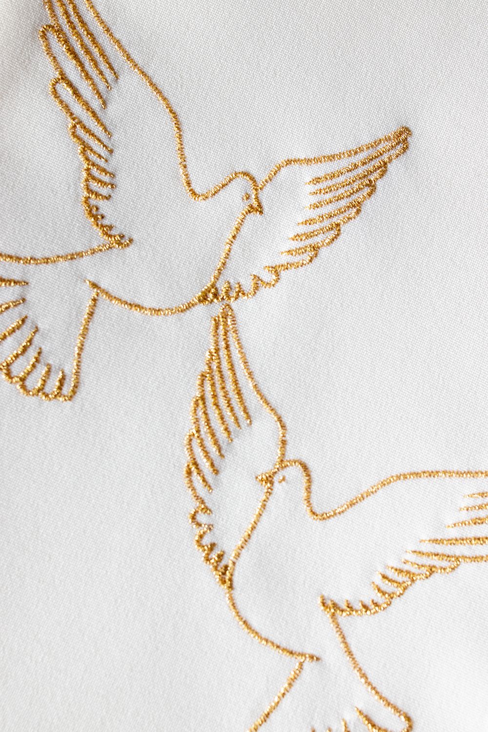 Stuła haftowana ślubna, ecru (20H) - Z POSTACIAMI - zdjęcie 4 - Stuła haftowana ślubna, ecru (20H)