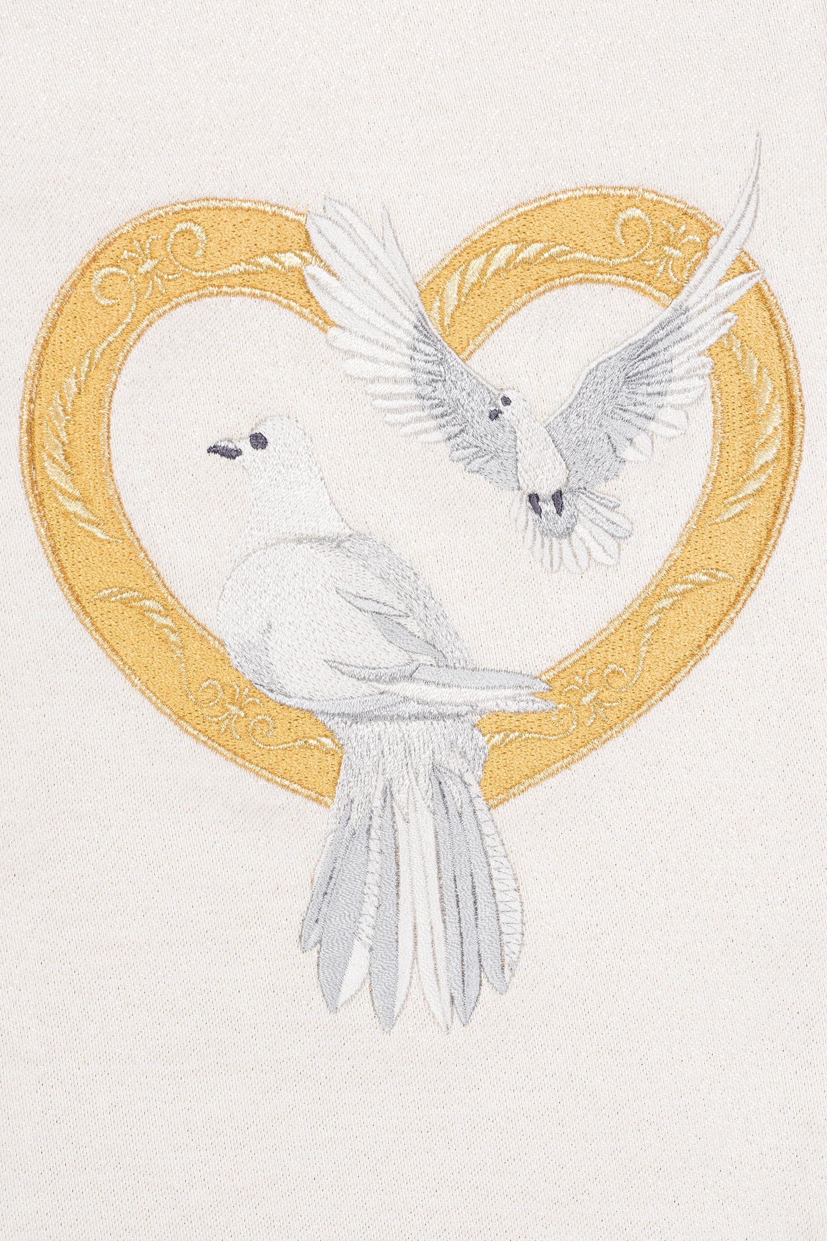 Stuła haftowana ślubna, ecru (21H) - Z POSTACIAMI - zdjęcie 3 - Stuła haftowana ślubna, ecru (21H)