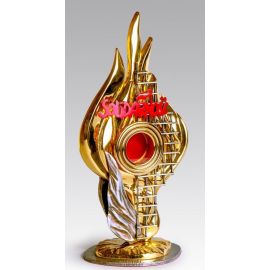 Relikwiarz mosiężny, złocony Solidarność 24 cm - (20S) - RELIKWIARZE