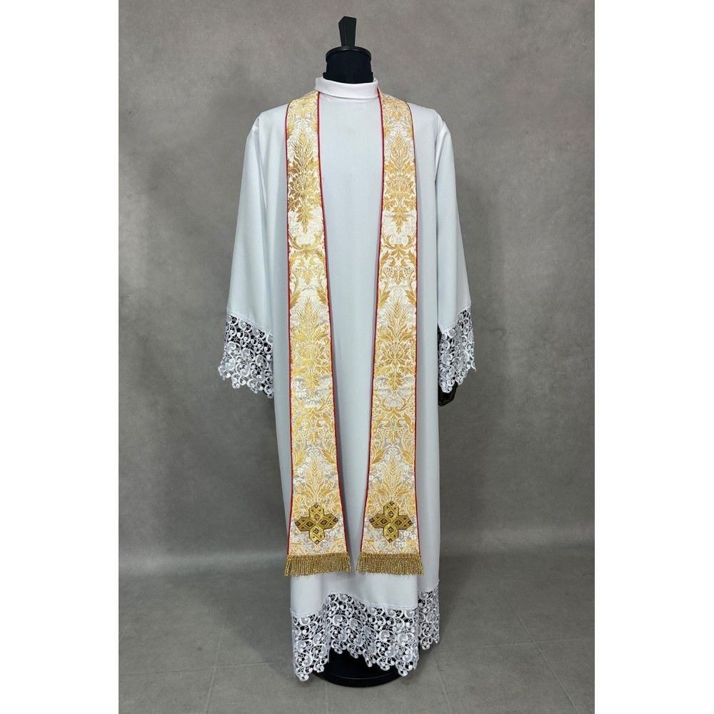 Ornat semi-gotycki bogato zdobiony - tkanina brokatowa (1K) - Ornaty Semi Gotyckie - zdjęcie 4 - Ornat semi-gotycki bogato zdobiony - tkanina brokatowa (1K)