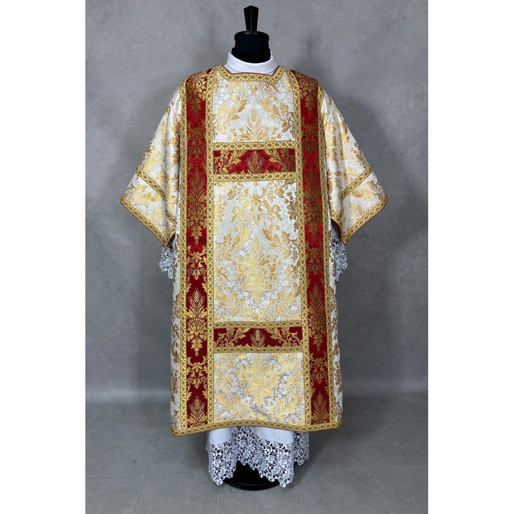 Dalmatyka semi-gotycka bogato zdobiona - tkanina brokatowa (1K) - DALMATYKI - zdjęcie 2 - Dalmatyka semi-gotycka bogato zdobiona - tkanina brokatowa (1K)