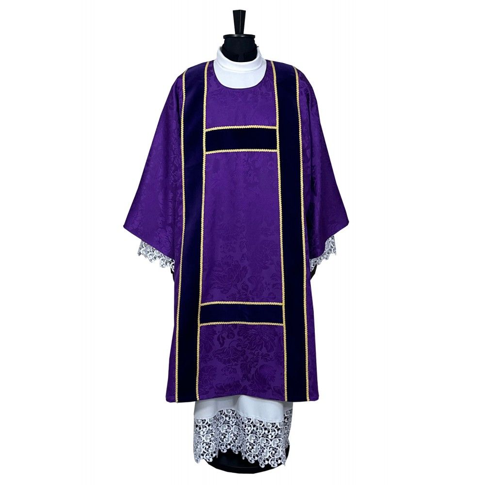 Dalmatyka semi-gotycka tkanina żakardowa (2K) - DALMATYKI - Nowość