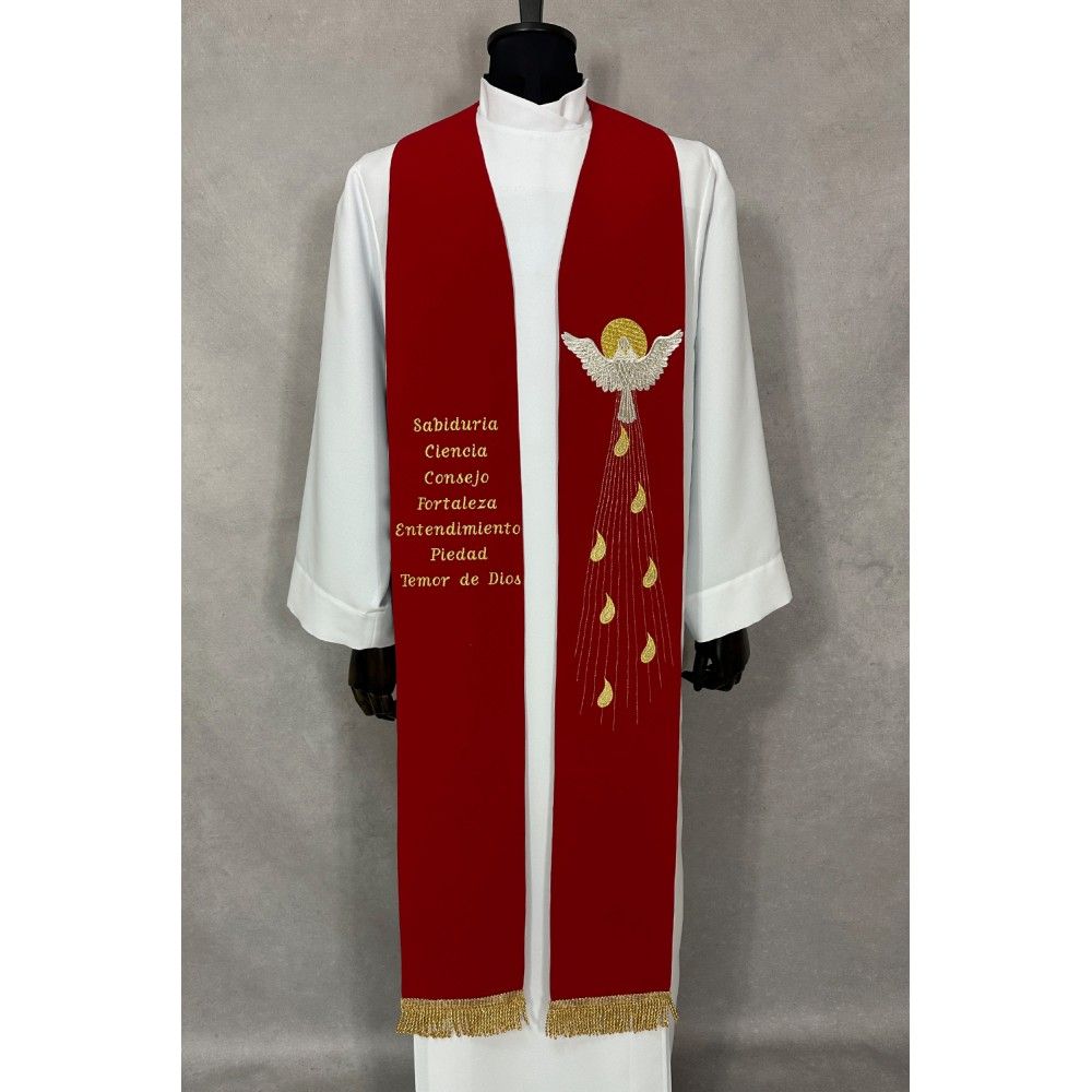 Stuła haftowana na bierzmowanie - napis w każdym języku (1K) - EUCHARYSTYCZNE - Nowość