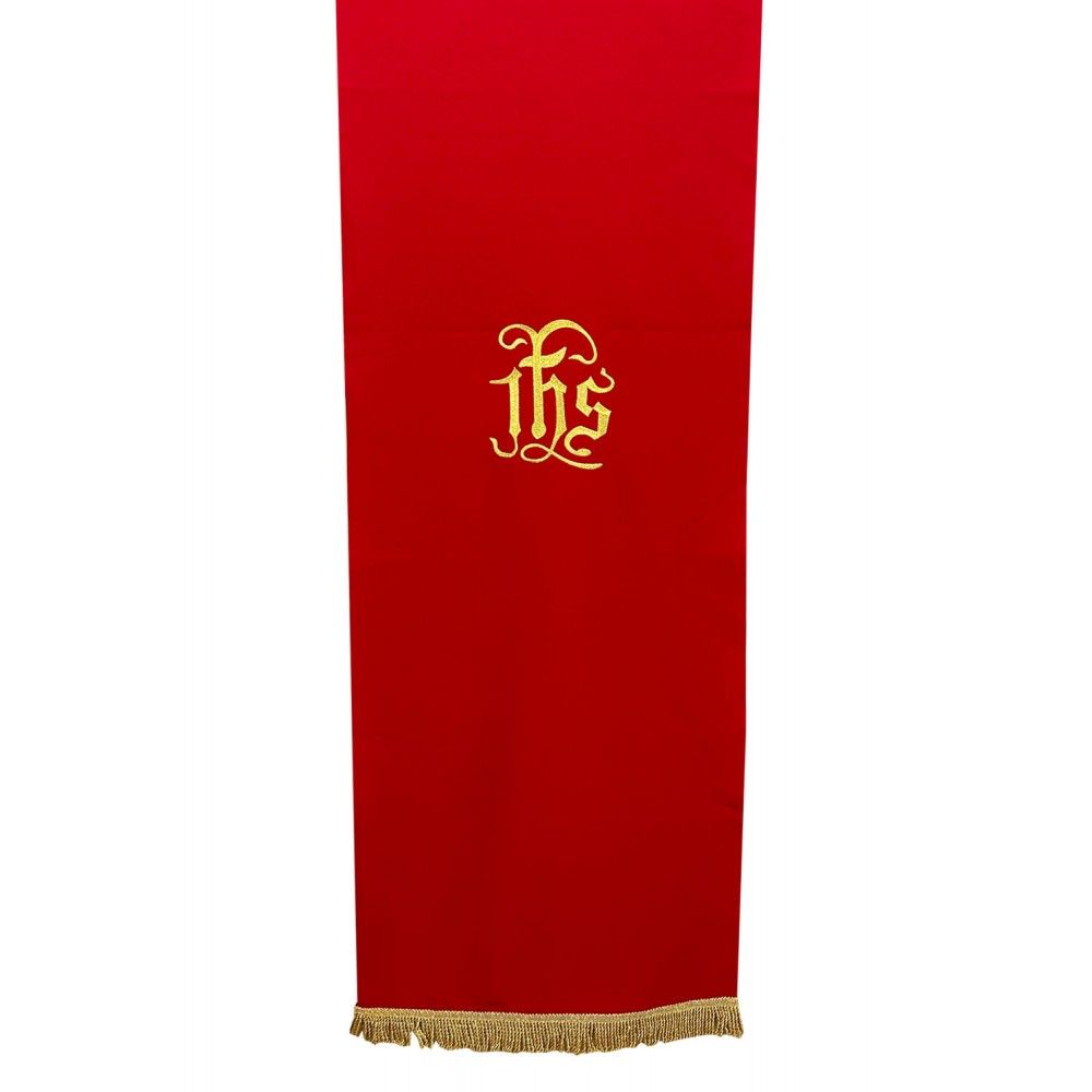 Lektorium czerwone/nakrycie na ambonę z haftowanym IHS (2K) - LEKTORIA - Nowość