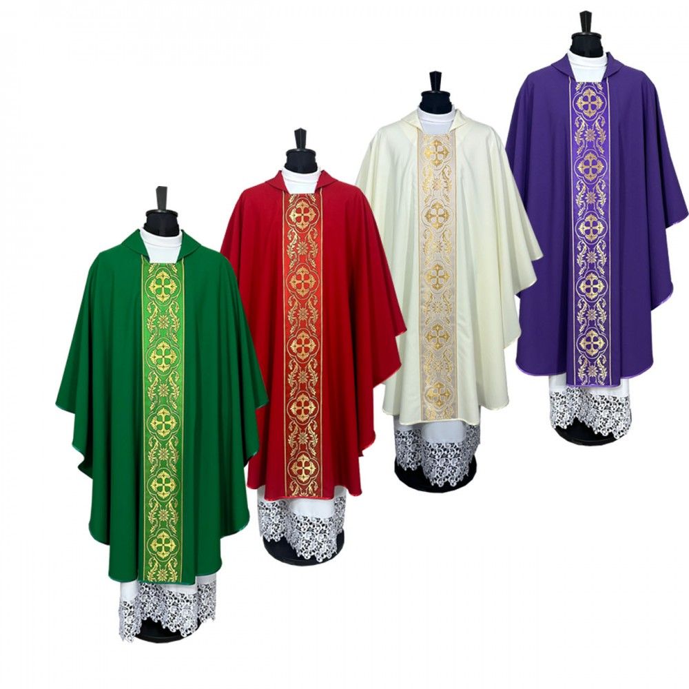 Zestaw 4 ornatów gotyckich (2K) - Ornaty haftowane - Nowość
