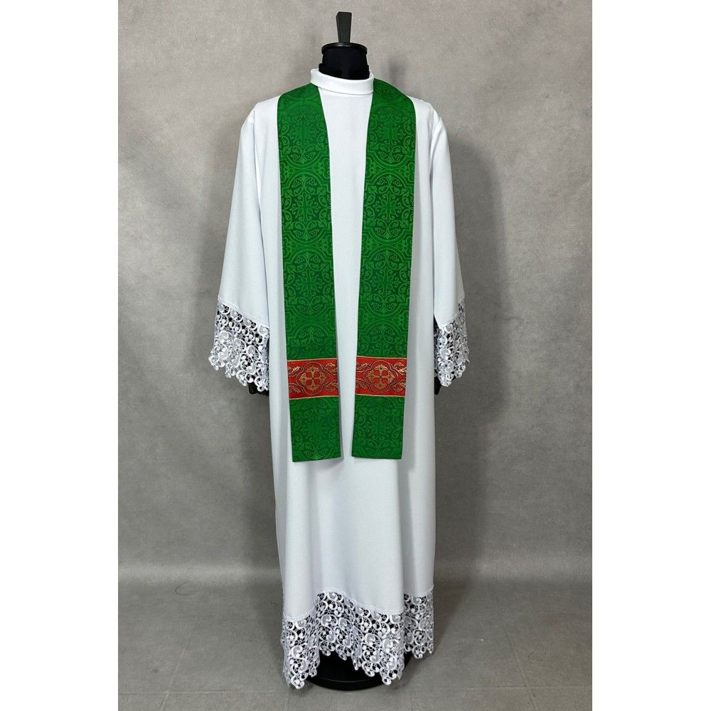 Ornat semi-gotycki zielony ze stułą kapłańską (4K) - Ornaty Semi Gotyckie - zdjęcie 3 - Ornat semi-gotycki zielony ze stułą kapłańską (4K)