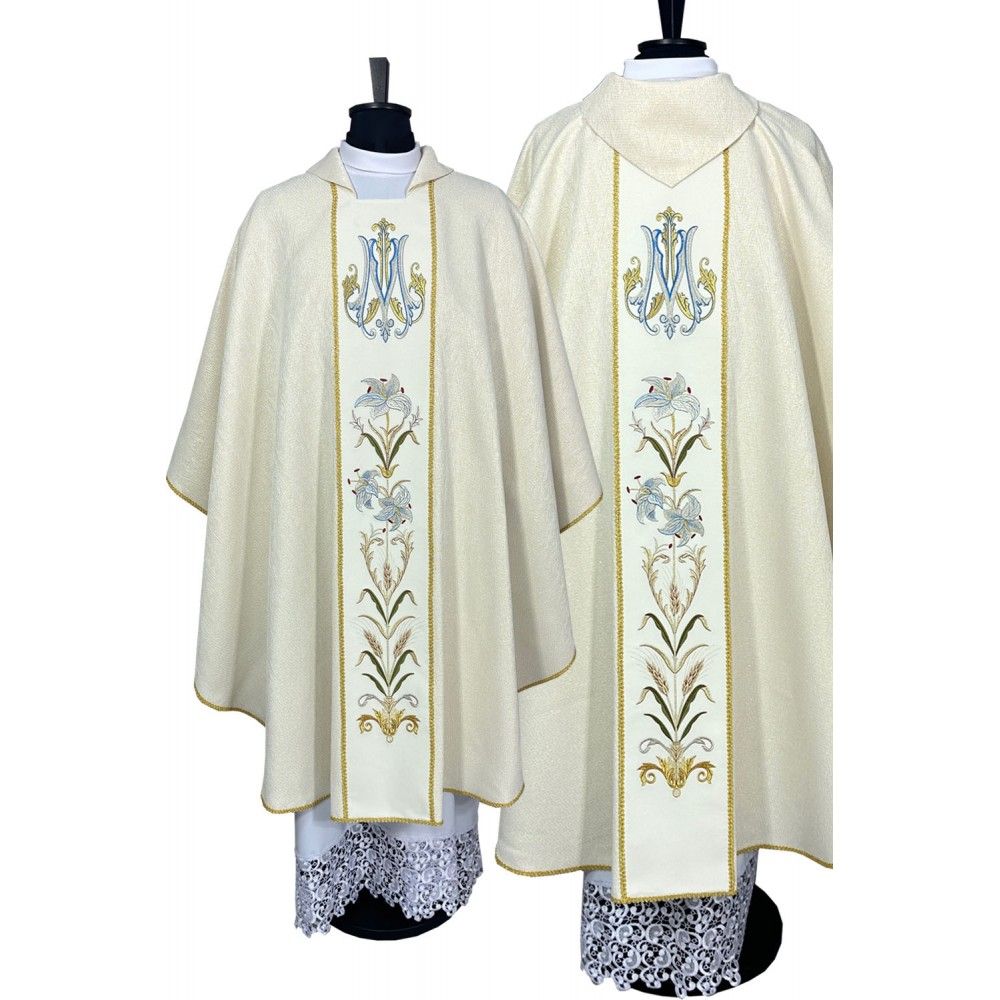 Ornat haftowany Maryjny złoty (24) - Ornaty Maryjne - Nowość