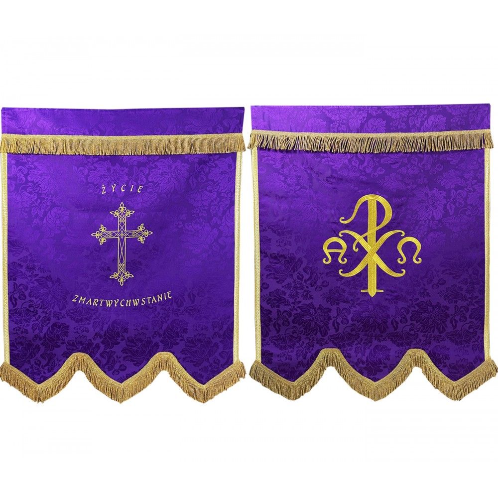 Chorągiew pogrzebowa - Krzyż - CHORĄGWIE, SZTANDARY - Nowość