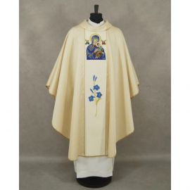 Ornat haftowany MB Nieustającej Pomocy - SZATY LITURGICZNE - zdjęcie 2 - Ornat haftowany MB Nieustającej Pomocy
