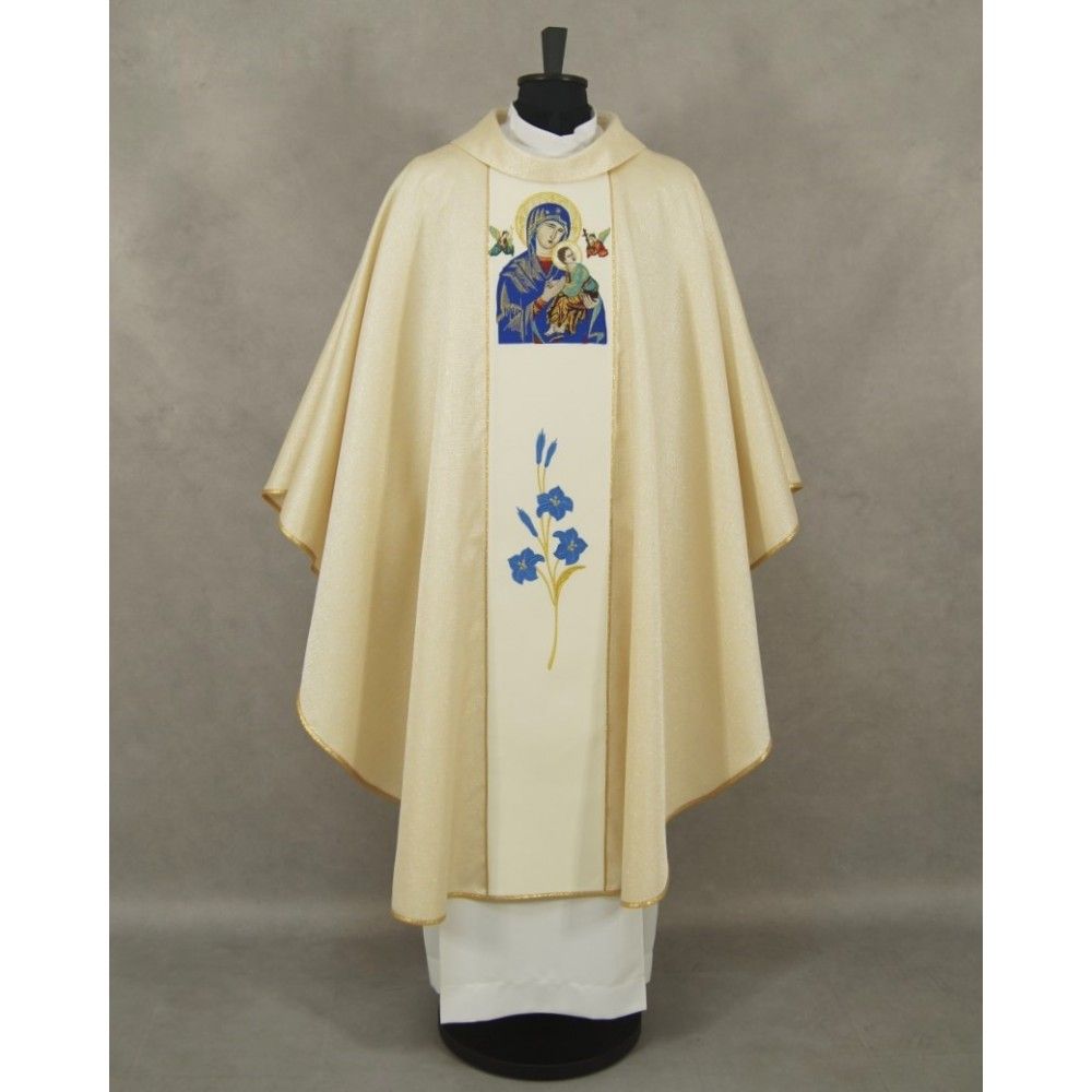 Ornat haftowany MB Nieustającej Pomocy - SZATY LITURGICZNE - zdjęcie 2 - Ornat haftowany MB Nieustającej Pomocy