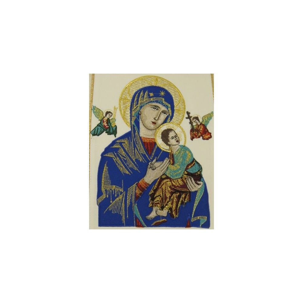 Ornat haftowany MB Nieustającej Pomocy - SZATY LITURGICZNE - zdjęcie 3 - Ornat haftowany MB Nieustającej Pomocy