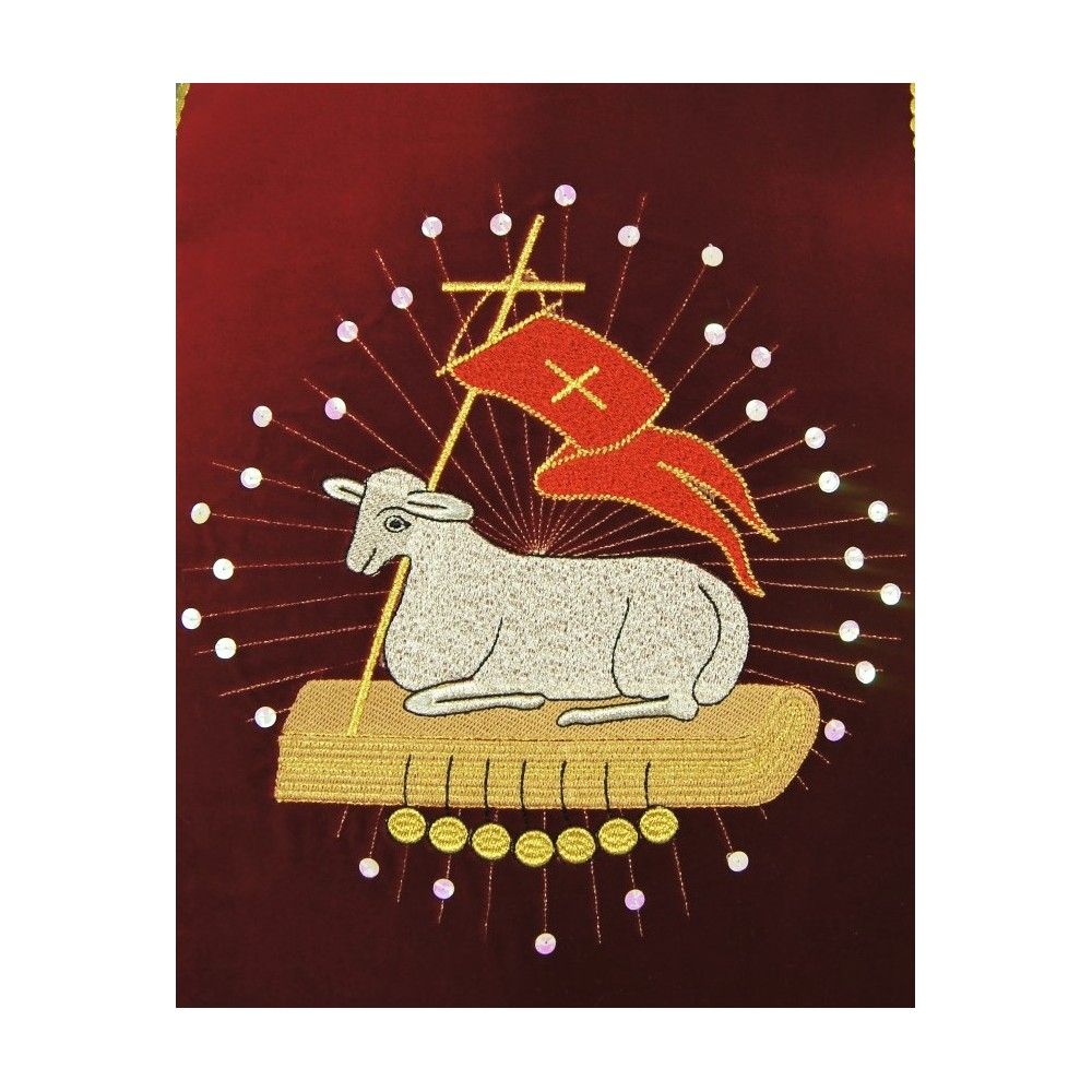 Welon liturgiczny brokat - motyw wielkanocny - WELONY - zdjęcie 2 - Welon liturgiczny brokat - motyw wielkanocny