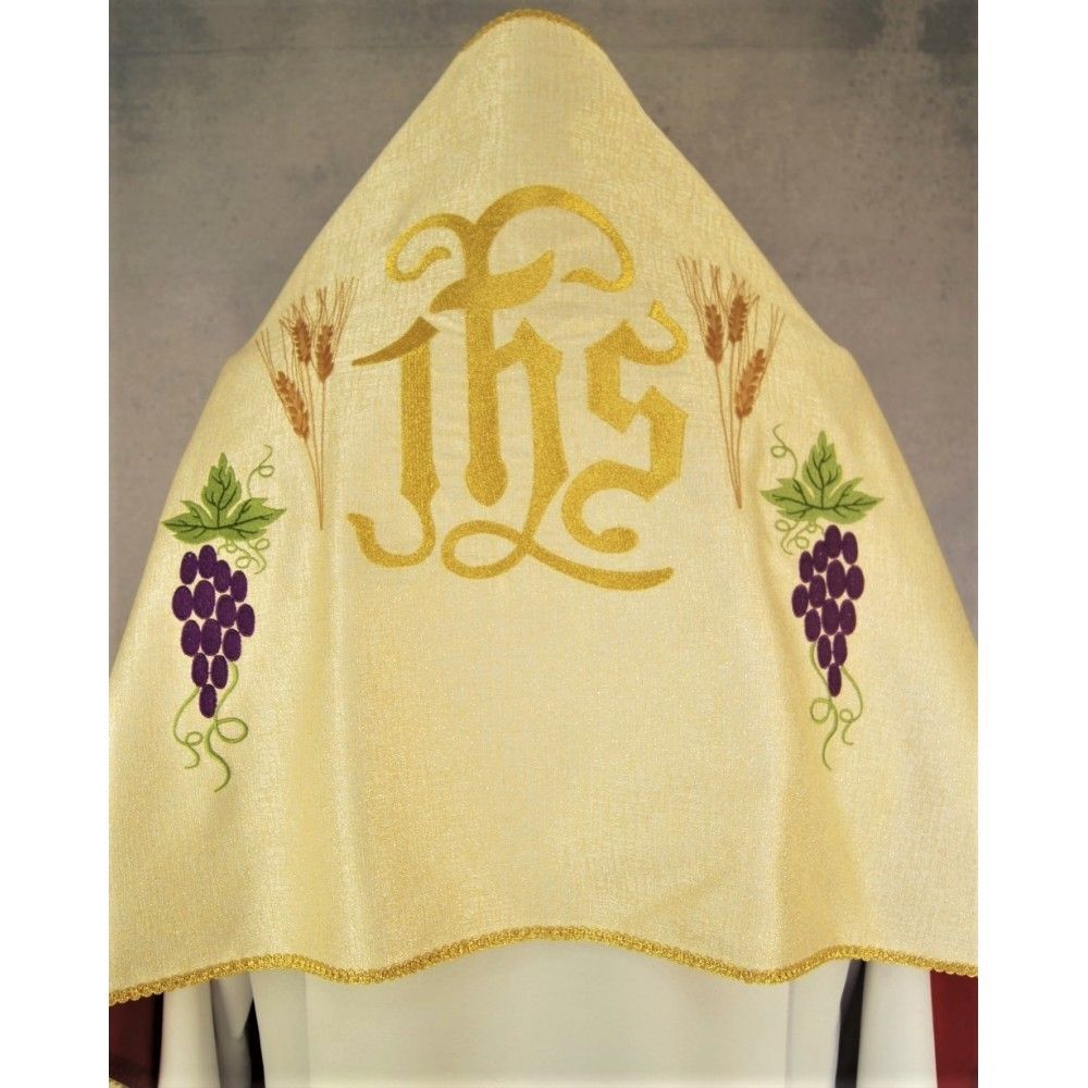 Welon liturgiczny haftowany, złoty brokat (43) - WELONY - zdjęcie 4 - Welon liturgiczny haftowany, złoty brokat (43)