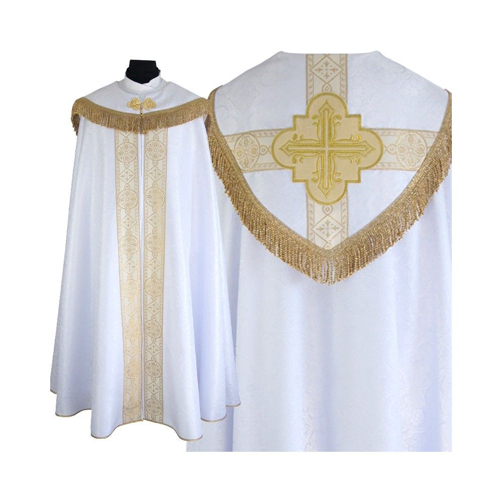 Kapa wzór gotycki kolory liturgiczne - tkanina żakard (12) - KAPY LITURGICZNE - zdjęcie 2 - Kapa wzór gotycki kolory liturgiczne - tkanina żakard (12)