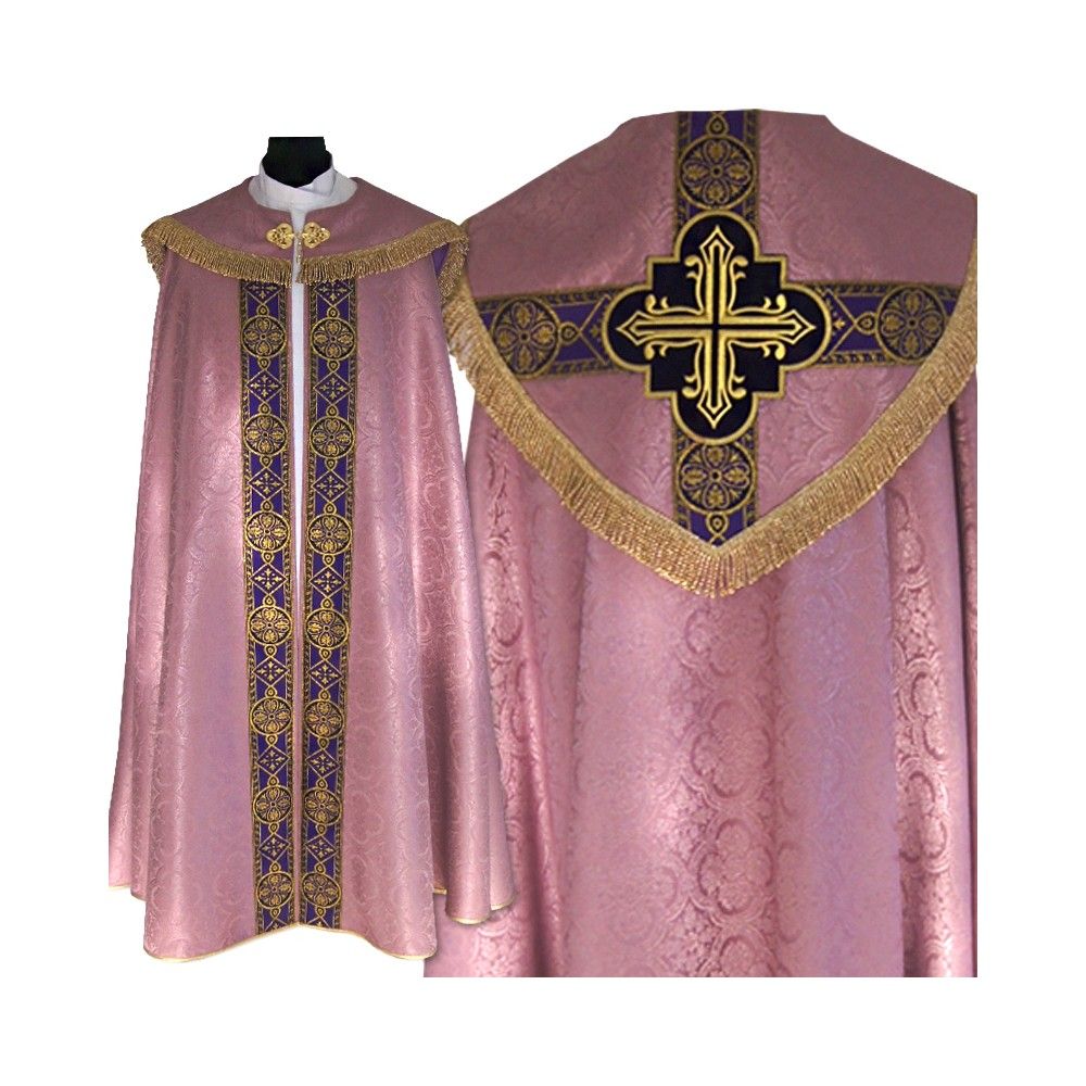 Kapa wzór gotycki kolory liturgiczne - tkanina żakard (12) - KAPY LITURGICZNE - zdjęcie 3 - Kapa wzór gotycki kolory liturgiczne - tkanina żakard (12)