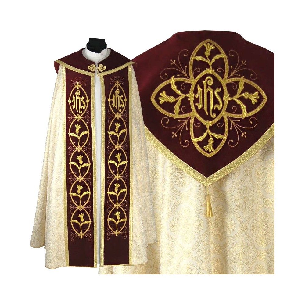 Kapa wzór gotycki - tkanina żakard (17) - KAPY LITURGICZNE - Nowość