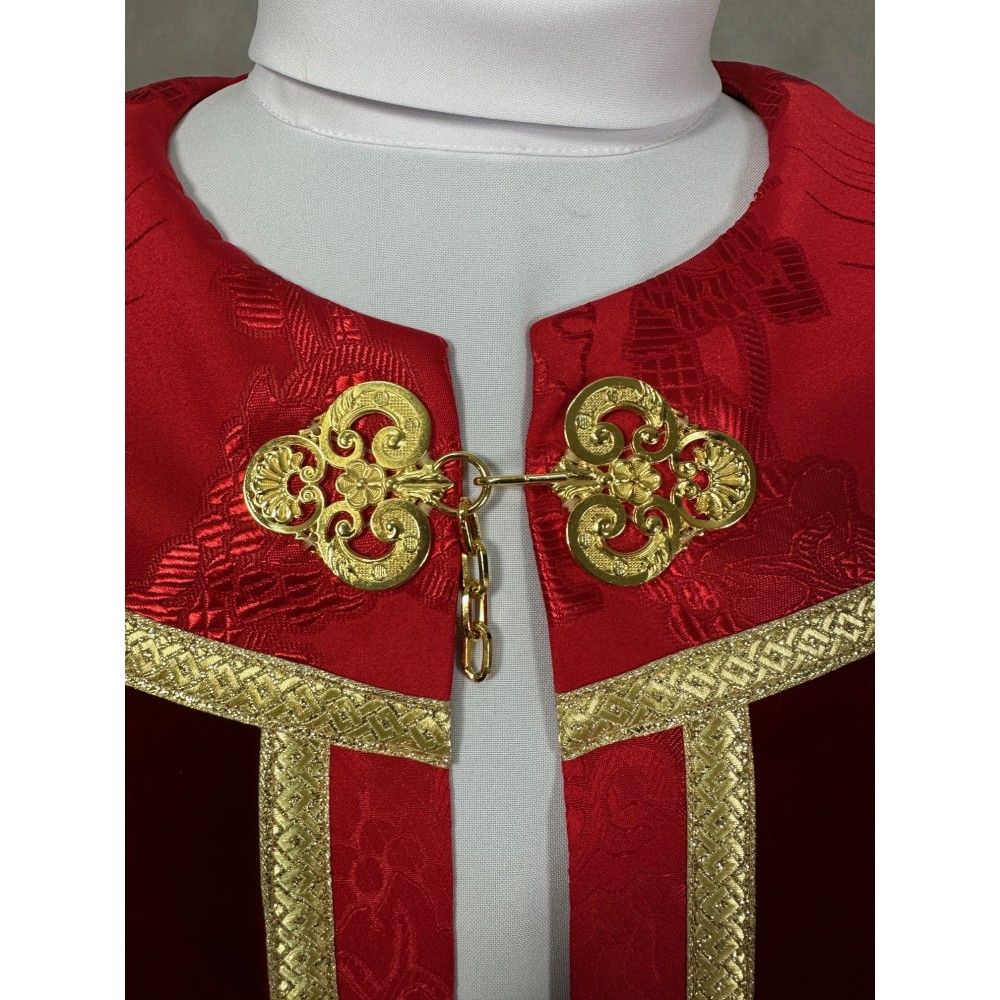 Kapa haftowana wzór gotycki - czerwona (85) - KAPY LITURGICZNE - zdjęcie 4 - Kapa haftowana wzór gotycki - czerwona (85)