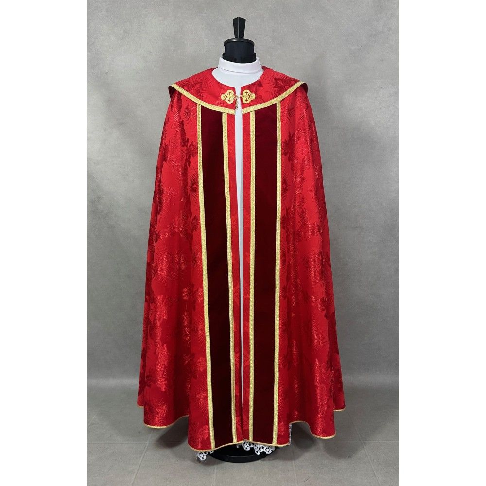 Kapa haftowana wzór gotycki - czerwona (85) - KAPY LITURGICZNE - zdjęcie 2 - Kapa haftowana wzór gotycki - czerwona (85)