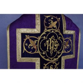Ornat rzymski IHS - kolory liturgiczne, żakard (35) - Ornaty rzymskie - zdjęcie 11 - Ornat rzymski IHS - kolory liturgiczne, żakard (34)