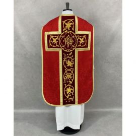 Ornat rzymski IHS - kolory liturgiczne, żakard (35) - Ornaty rzymskie - zdjęcie 12 - Ornat rzymski IHS - kolory liturgiczne, żakard (34)