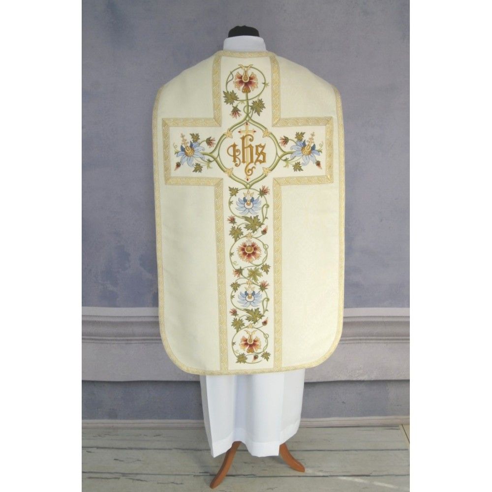 Ornat Rzymski z Manipularzem, Bursą i Welonem na kielich (9) - Ornaty rzymskie - zdjęcie 2 - Ornat Rzymski z Manipularzem, Bursą i Welonem na kielich (9)