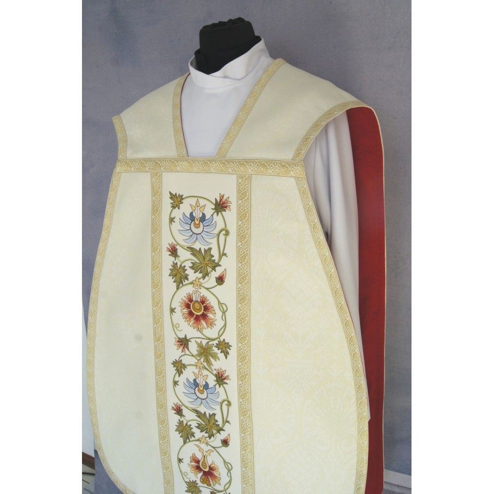 Ornat Rzymski z Manipularzem, Bursą i Welonem na kielich (9) - Ornaty rzymskie - zdjęcie 3 - Ornat Rzymski z Manipularzem, Bursą i Welonem na kielich (9)