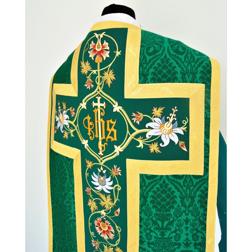 Ornat Rzymski z Manipularzem, Bursą i Welonem na kielich (10) - Ornaty rzymskie - zdjęcie 5 - Ornat Rzymski z Manipularzem, Bursą i Welonem na kielich (10)