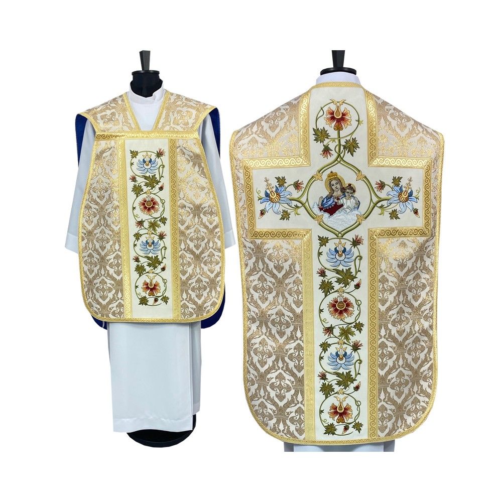 Ornat Rzymski z Manipularzem, Bursą i Welonem na kielich (11) - Ornaty Maryjne - Nowość