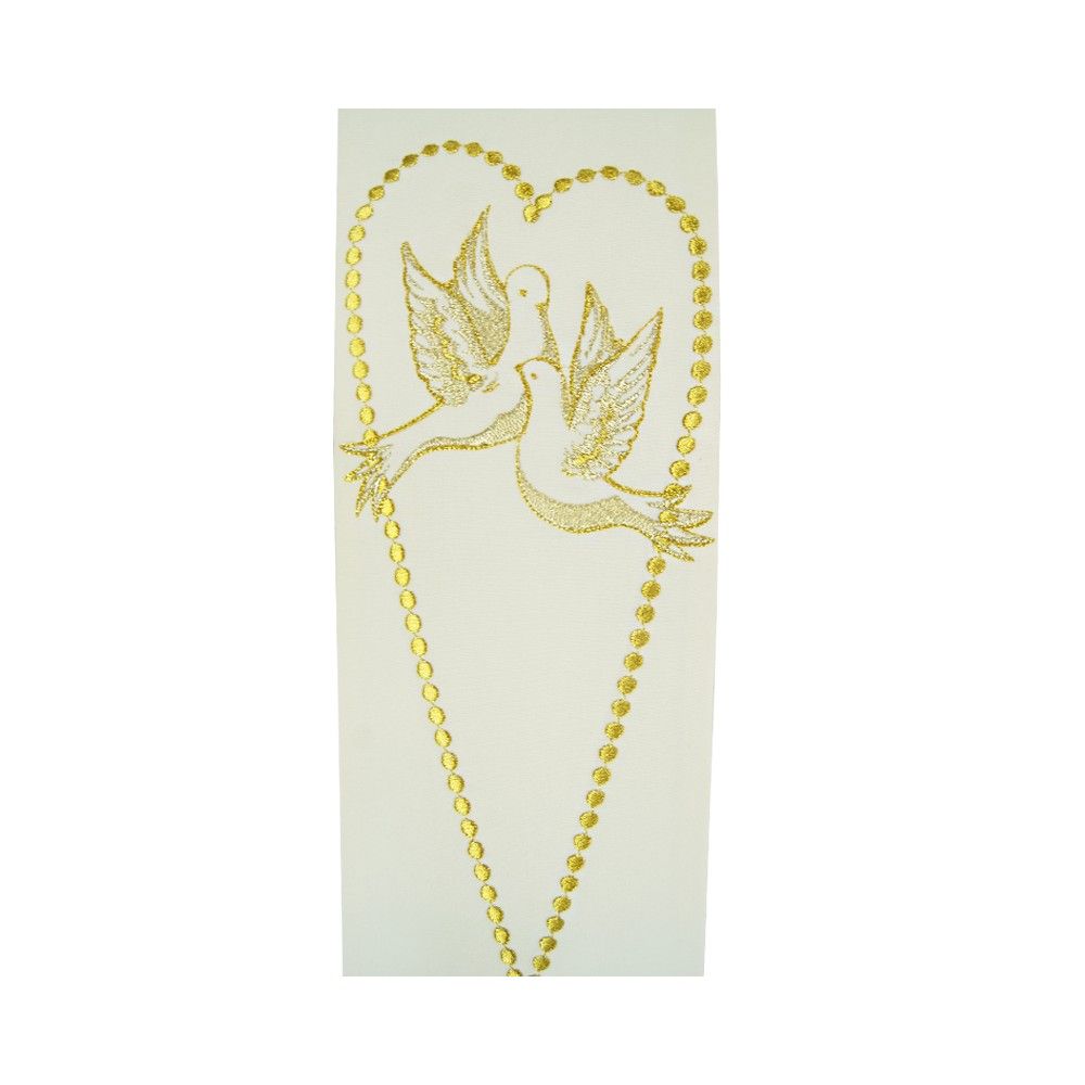 Stuła ślubna haftowana (2) - EUCHARYSTYCZNE - zdjęcie 2 - Stuła ślubna haftowana (2)