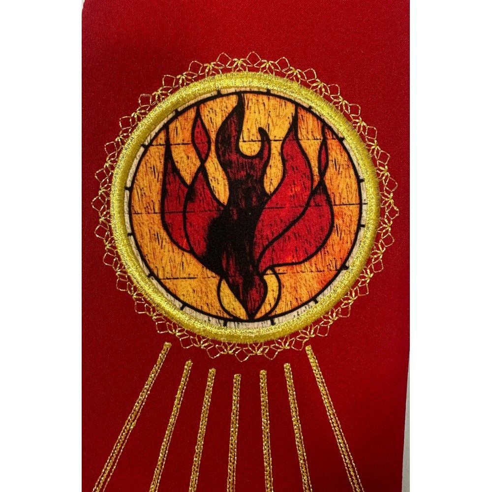 Stuła haftowana - Dary Ducha Świętego - Z POSTACIAMI - zdjęcie 3 - Stuła haftowana - Dary Ducha Świętego