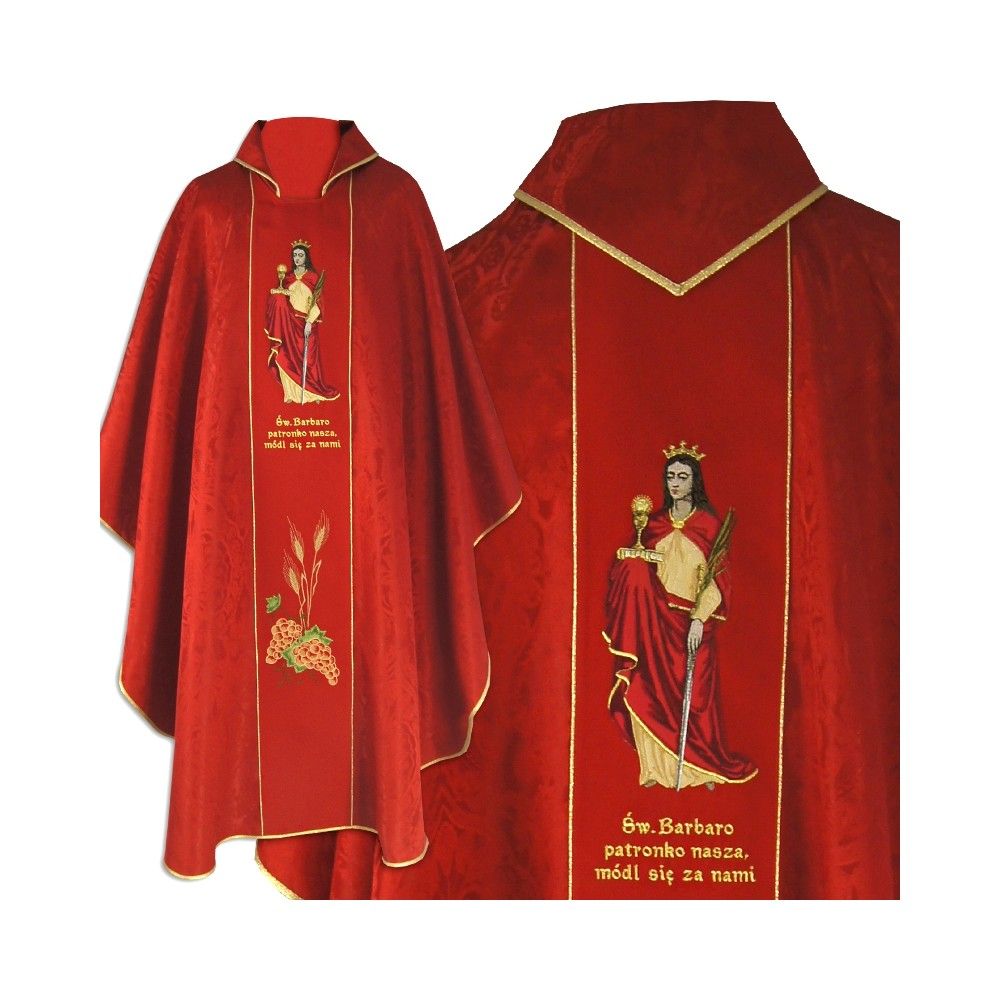 Ornat - Św. Barbara - Ornaty z wizerunkiem świętych - Nowość