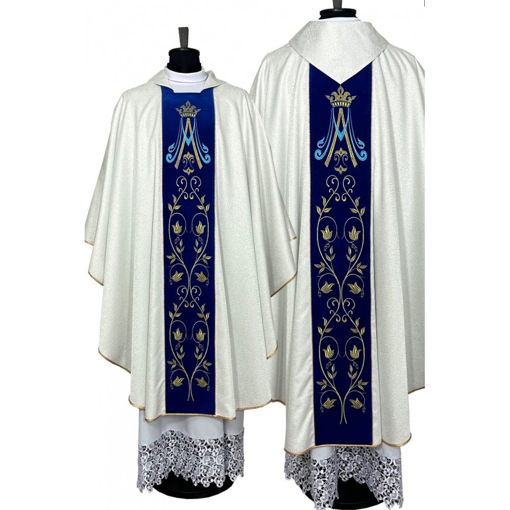 Ornat Maryjny - aksamitne  haftowane pasy (1) - Ornaty Maryjne - Nowość