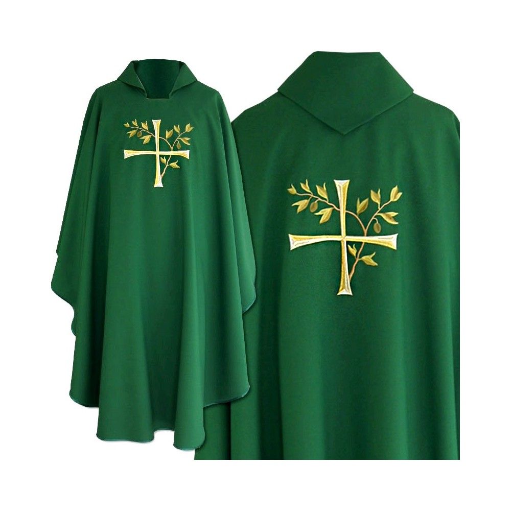 Ornat gotycki Krzyż, kłosy- kolory liturgiczne (2) - Ornaty haftowane - zdjęcie 4 - Ornat gotycki Krzyż, kłosy (2)