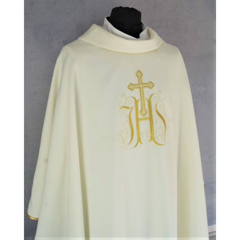 Ornat gotycki IHS- kolory liturgiczne (6) - Ornaty haftowane - zdjęcie 4 - Ornat gotycki IHS- kolory liturgiczne (6)