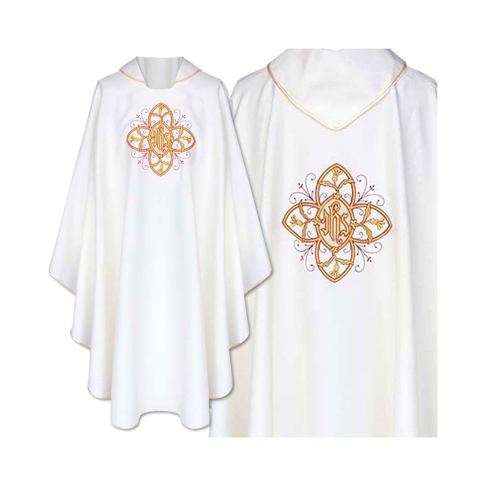 Ornat gotycki IHS- kolory liturgiczne (7) - Ornaty haftowane - zdjęcie 6 - Ornat gotycki IHS- kolory liturgiczne (7)