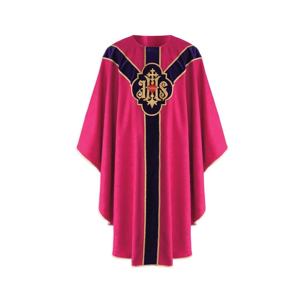 Ornat Semi-Gotycki kolory liturgiczne (75) - Ornaty haftowane - zdjęcie 4 - Ornat Semi-Gotycki kolor ecru (75)