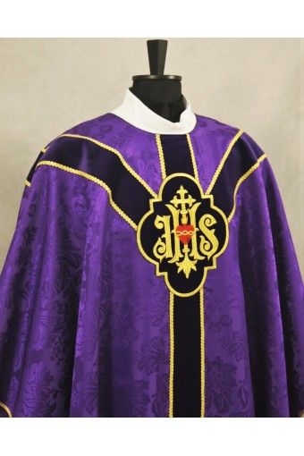 Ornat Semi-Gotycki kolory liturgiczne (75) - Ornaty haftowane - zdjęcie 6 - Ornat Semi-Gotycki kolor ecru (75)