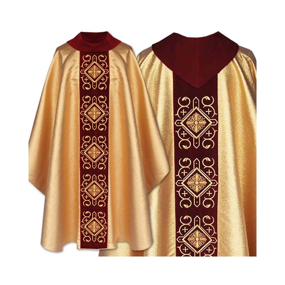 Ornat gotycki aksamit złoty (10) - Ornaty złote/srebrne - Nowość