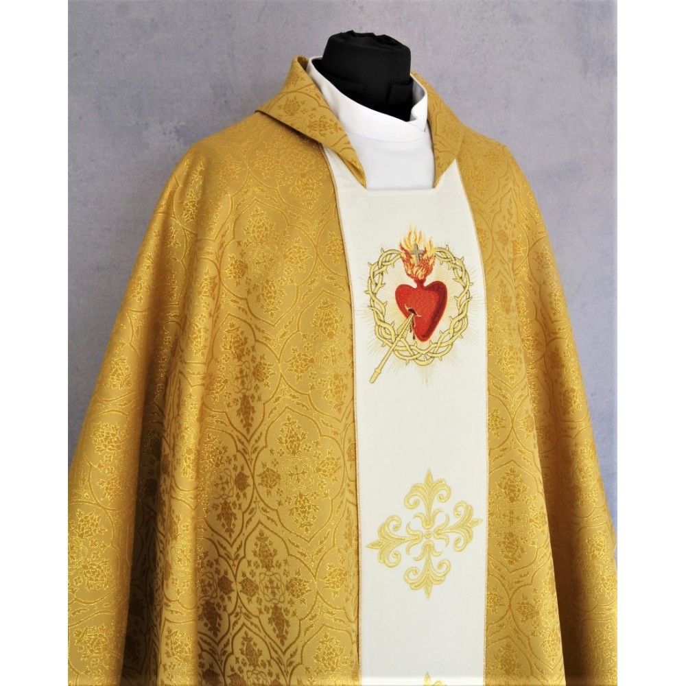 Ornat gotycki - Serce w koronie cierniowej (25) - Ornaty haftowane - zdjęcie 2 - Ornat gotycki - Serce w koronie cierniowej (25)