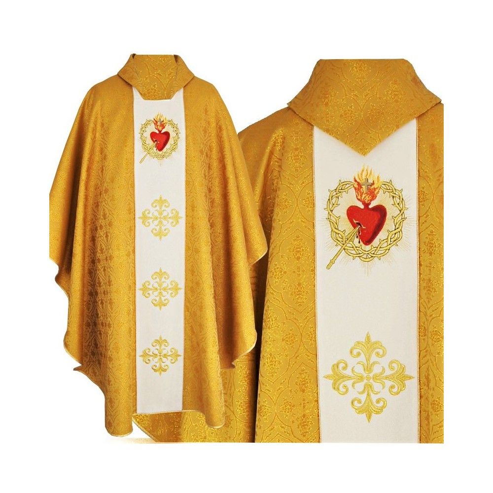 Ornat gotycki - Serce w koronie cierniowej (25) - Ornaty haftowane - Nowość