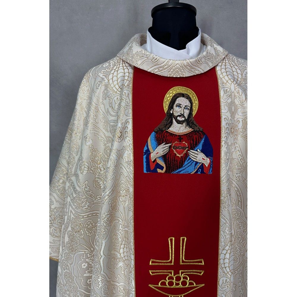 Ornat gotycki - Serce Pana Jezusa (28) - Ornaty z wizerunkiem świętych - zdjęcie 2 - Ornat gotycki - Serce Pana Jezusa (28)