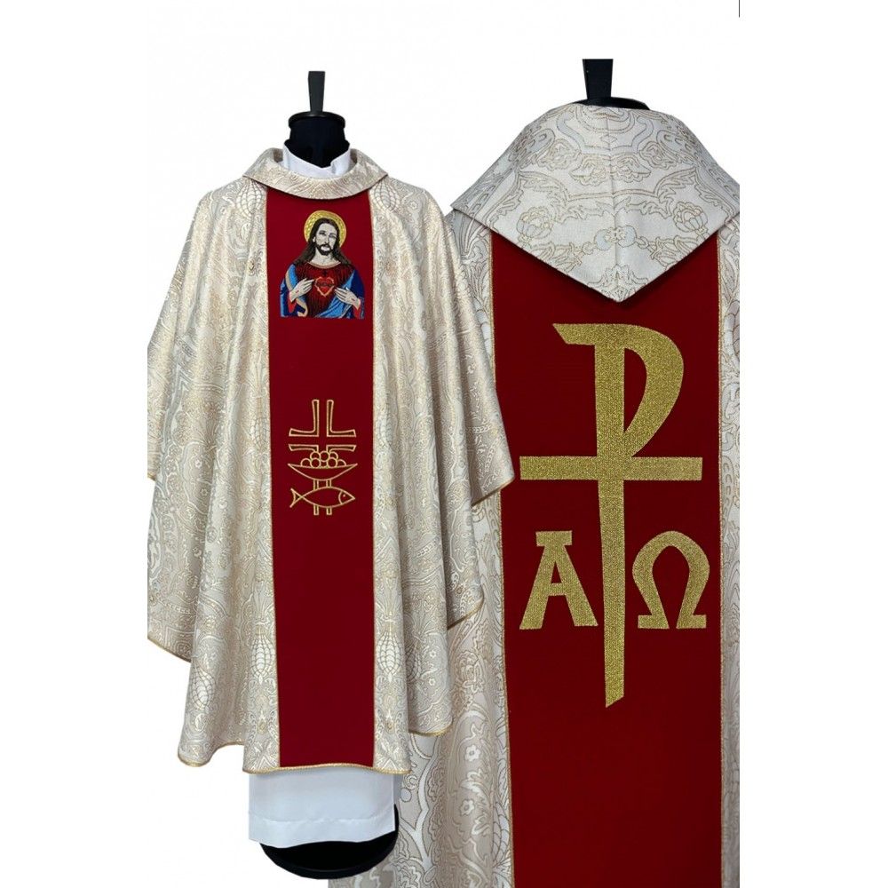 Ornat gotycki - Serce Pana Jezusa (28) - Ornaty z wizerunkiem świętych - Nowość