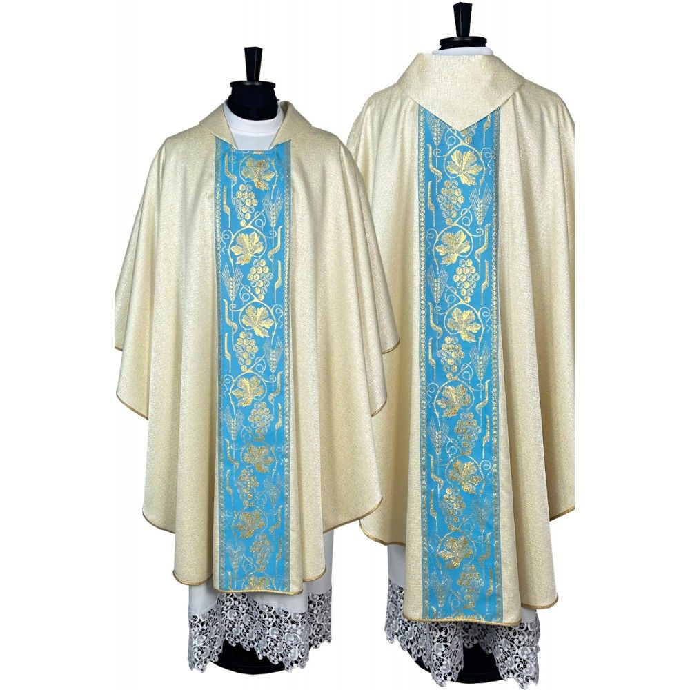 Ornat gotycki, materiał żakard, złoty (65) - Ornaty złote/srebrne - Nowość