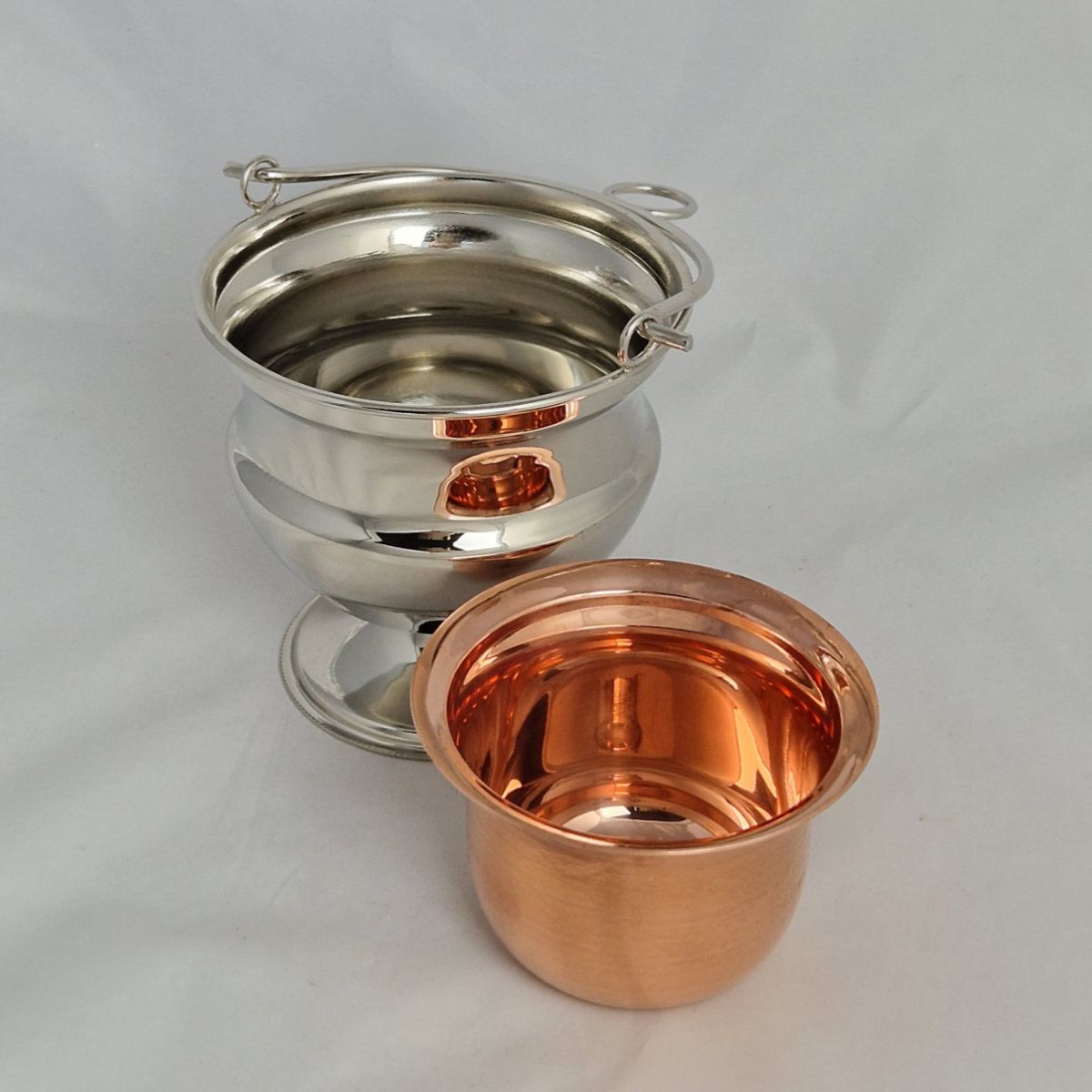 Kociołek na wodę święconą, stal - 11 cm (A1) - KOCIOŁKI NA WODĘ ŚWIĘCONĄ - Kociołek na wodę święconą, stal - 11 cm (A1)