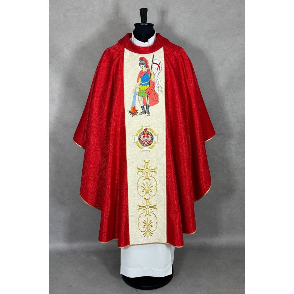 Ornat haftowany św. Florian (1) - Ornaty z wizerunkiem świętych - zdjęcie 3 - Ornat haftowany św. Florian (1)