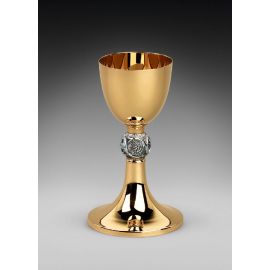 Kielich mszalny, pozłacany i oksydowany - 26 cm (20D) - KIELICHY MSZALNE